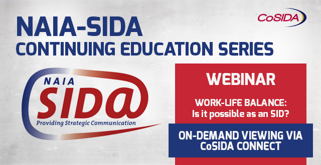 ON-DEMAND NAIA-SIDA Webinar: Work-Life Balance - Is It Possible As An SID?